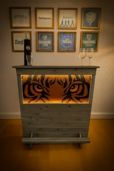 bar counter, handcrafted, wood cabinet, storage unit, lamp, wine, whiskey, man cave, home bar, Manchester, custom design, shelf, unique bar