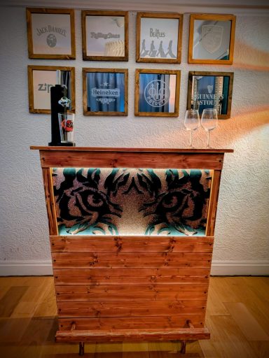 Artisan craftmanship, functional design, handcrafted, custom home bar, bespoke, bar in Manchester, luxury furniture, glitter, bar piece