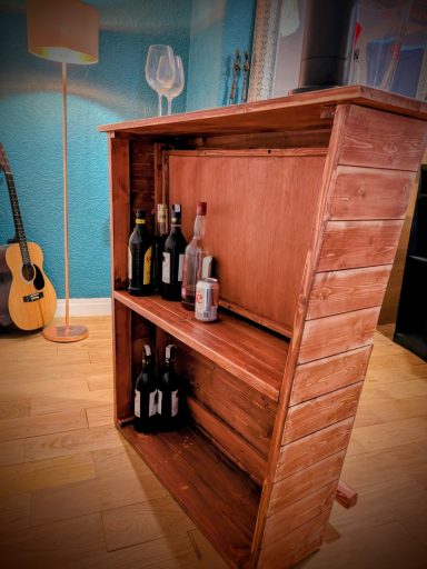 bar counter, handcrafted, wood cabinet, storage unit, lamp, wine, whiskey, man cave, home bar, Manchester, custom design, shelf, unique bar